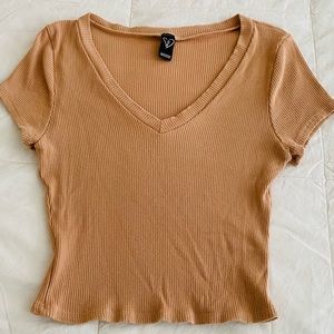 Brown Fitted Top
